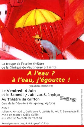 Affiche spectacle A l'eau j'égoutte