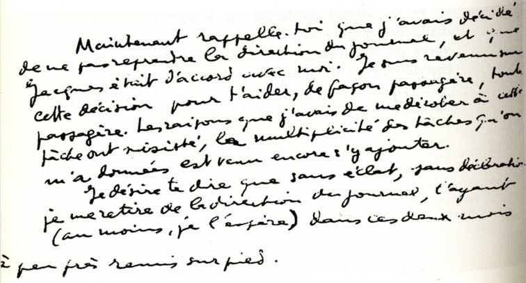 Lettre Aragon